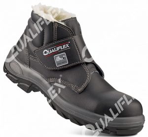 Botina Térmica Preta Velcro - Microfibra Bico Composite