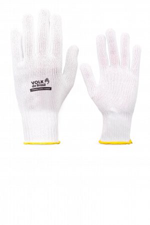 Luva Tricotada 4 Fios de Aço Branca (Smart) - Volk do Brasil