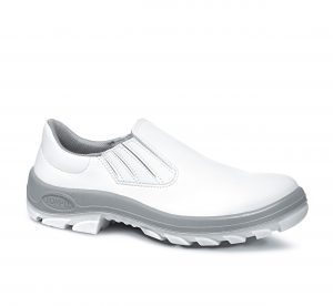 Sapato de Microfibra Branca com Elástico - Bico Composite